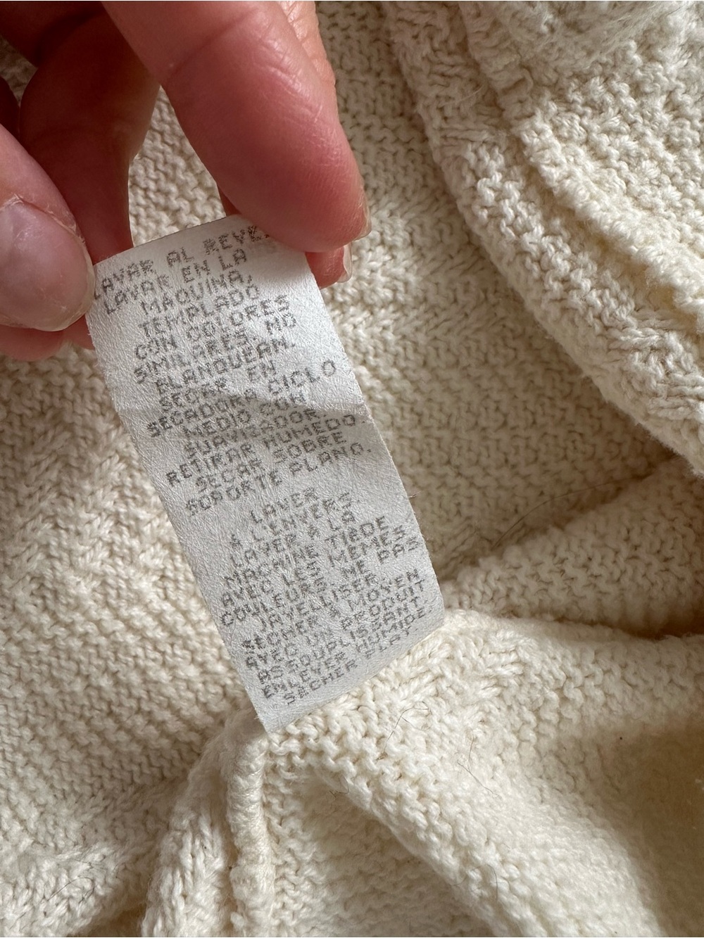 80s 90s Vintage Cream Knit Button-Front Sweater Cottagecore 100% Cotton - Picture 5 of 7